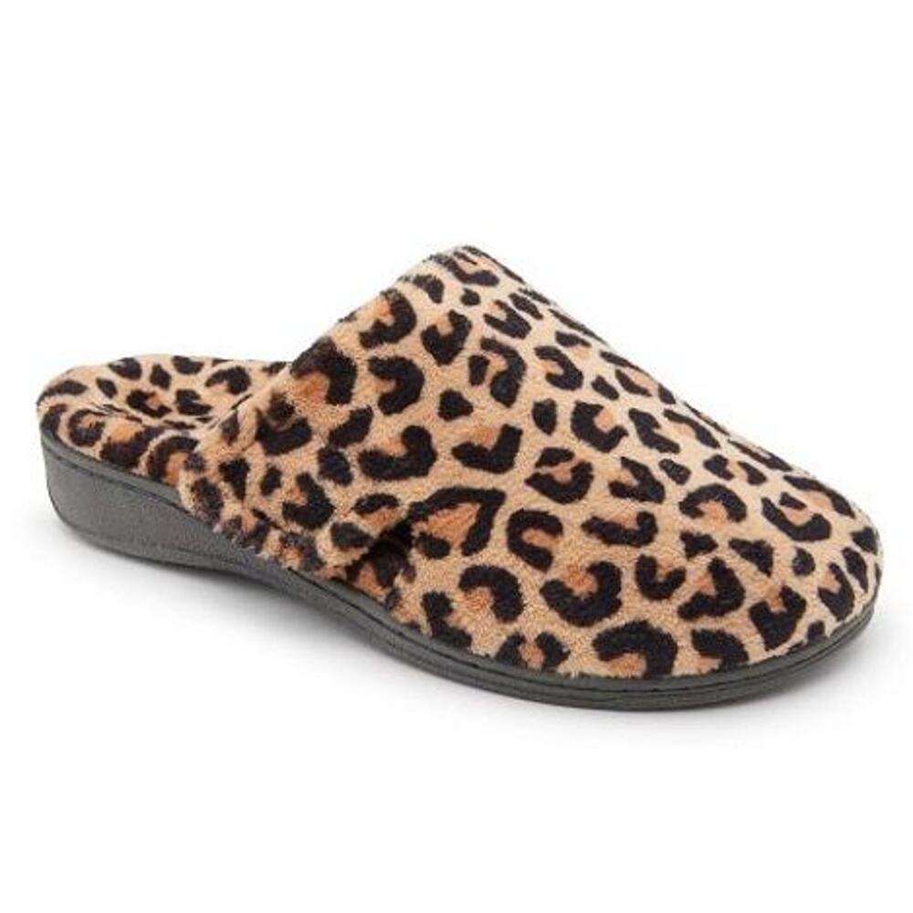 Vionic Gemma Orthaheel Orthotic Slipper Leopard Print Women's Sz 6 New in Box
